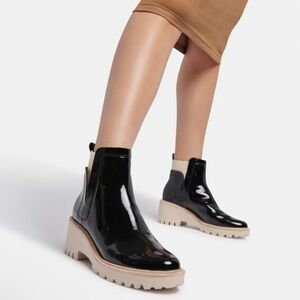 Dolce Vita Huey Women's Patent Leather Ankle Boot Booties Black  Size 6